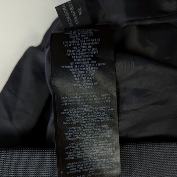 Guess Bomber Jacket Mens Size XXL Silver Reflective Spellout Sleeve - Picture 11 of 14